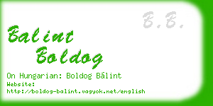 balint boldog business card